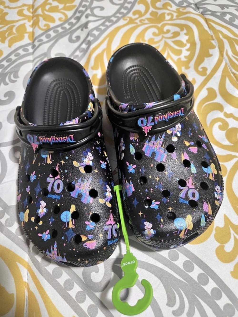 Crocs Disney 70th Celebration Classic Clogs Black Multicolor Size W9/M6